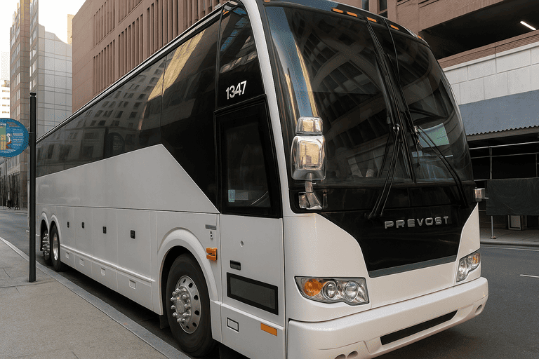 a Charter Bus Rental Gilroy coach bus