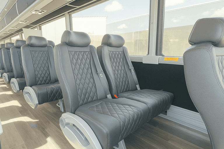 interior of Charter Bus Rental Gilroy charter bus